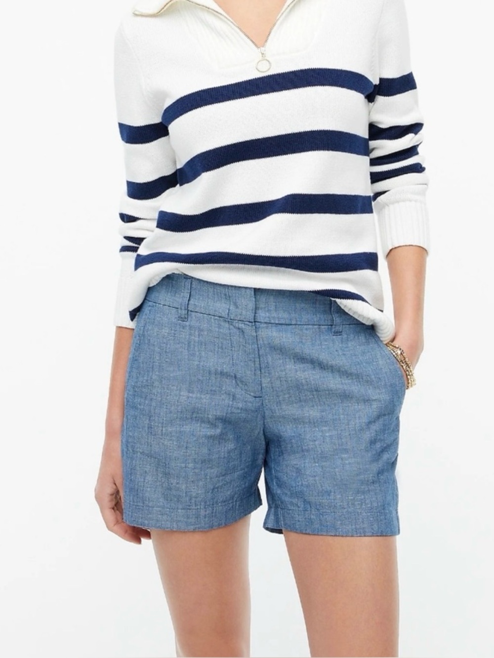 J.Crew Blue Chambray Shorts